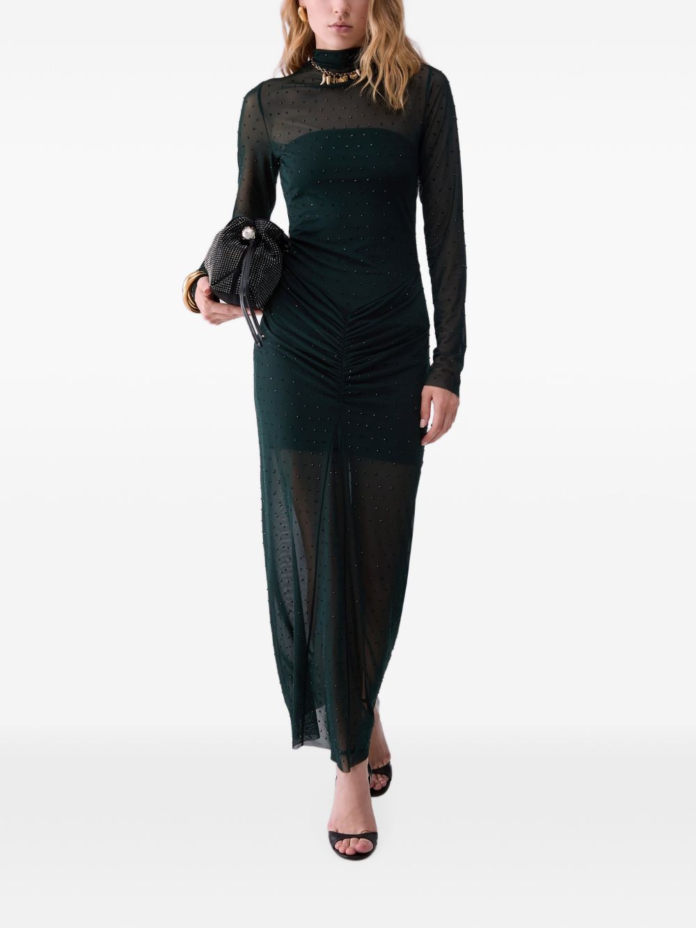 Abito lungo in tulle con strass bosco di Liu Jo 