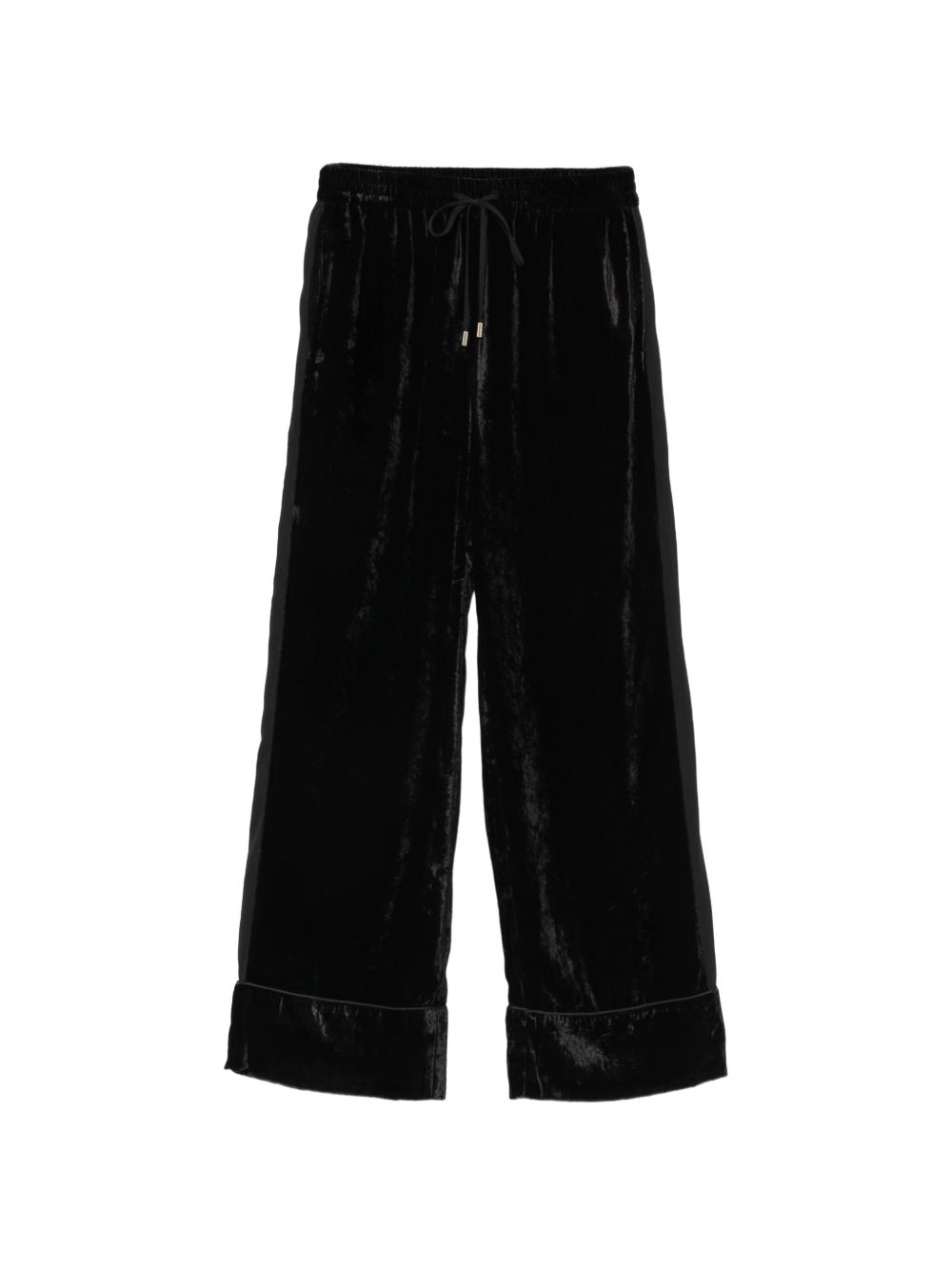 Pantaloni a gamba dritta in velluto con coulisse di Liu Jo 