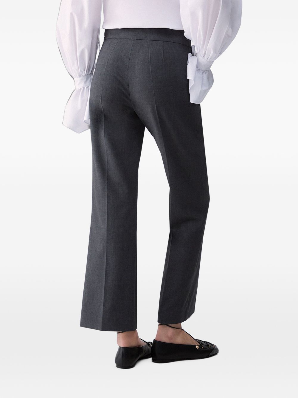 Pantaloni a zampa di flanella 