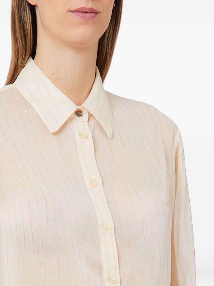 Camicia a righe sottili con bottoni 