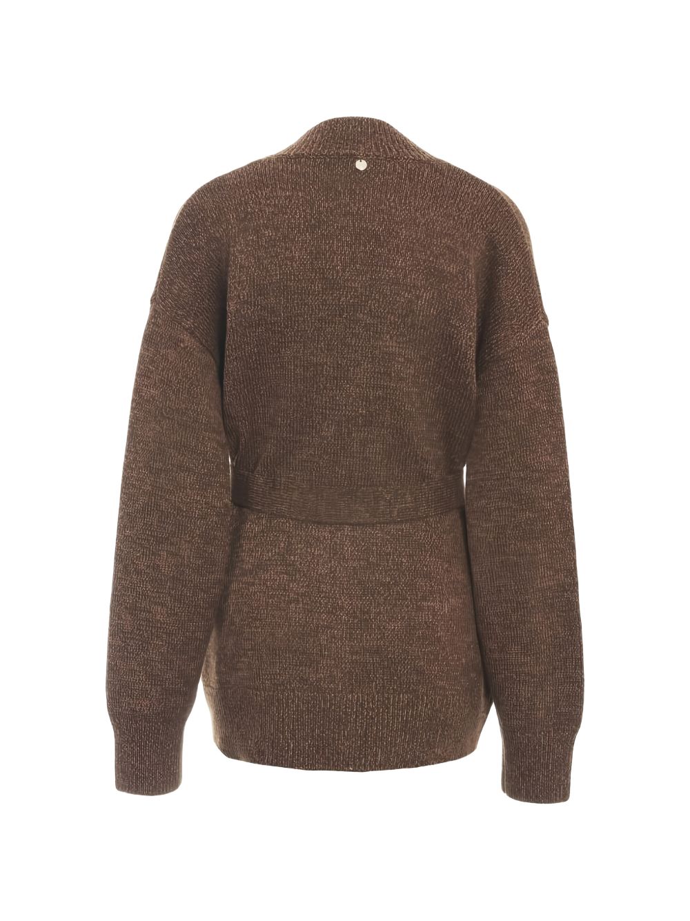 Cardigan decorato con cintura 