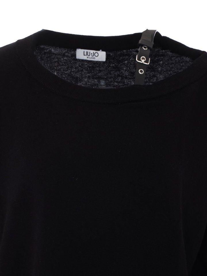 <BR/>Maglione lavorato a maglia con dettagli a spalline<BR/><BR/> 