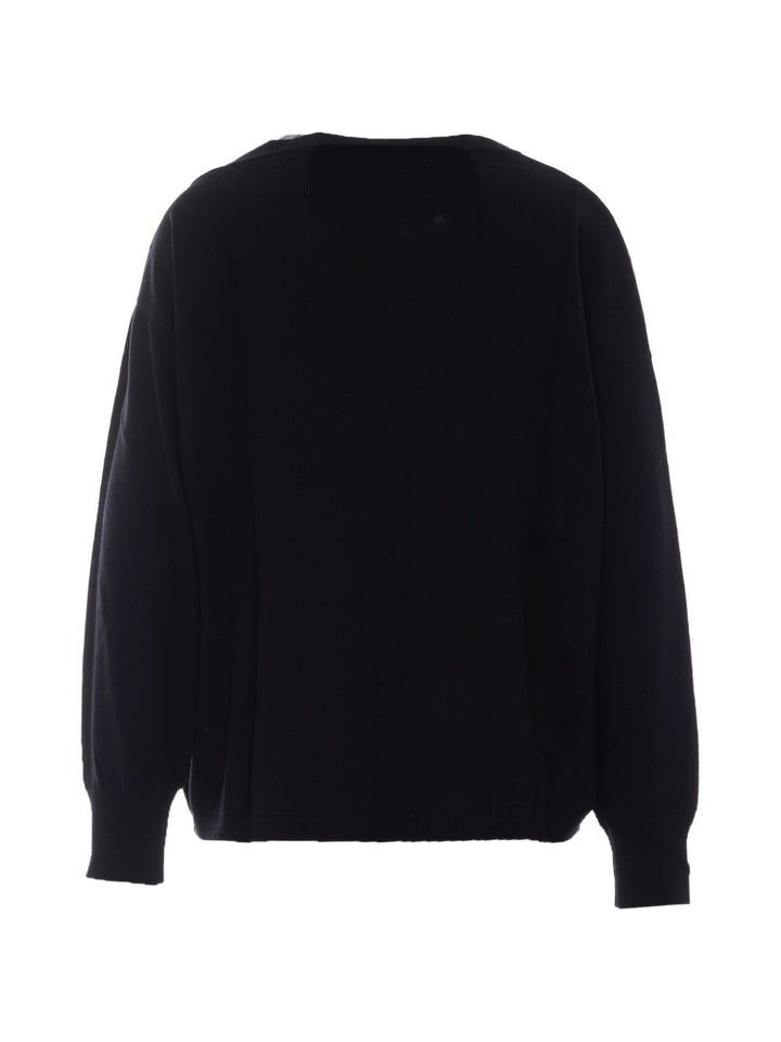 <BR/>Maglione lavorato a maglia con dettagli a spalline<BR/><BR/> 