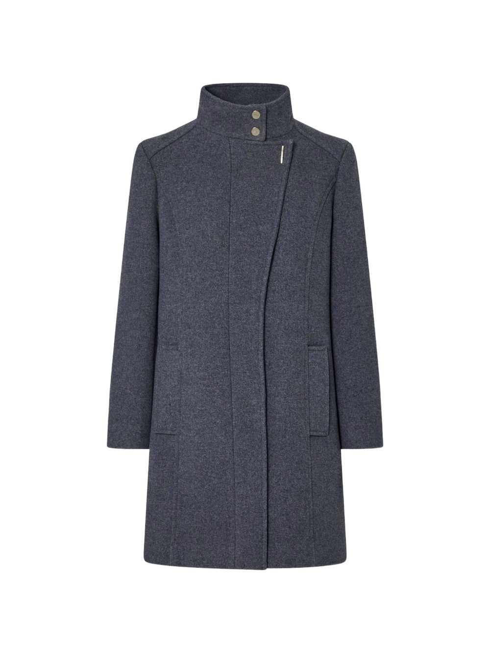 Cappotto midi in tessuto misto lana 