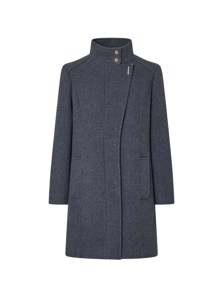 Cappotto midi in tessuto misto lana 