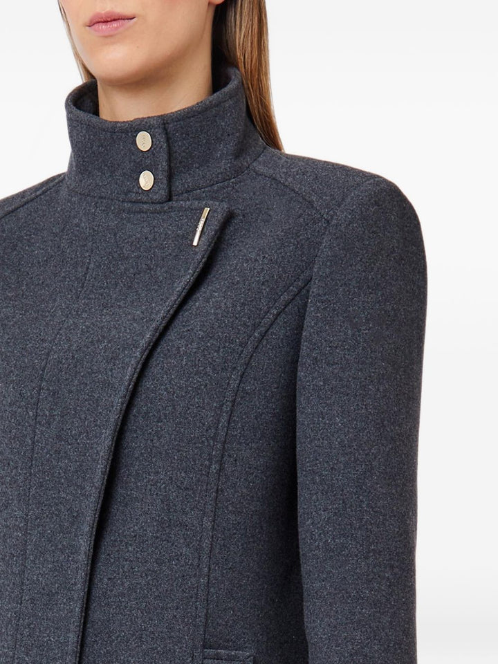 Cappotto midi in tessuto misto lana 