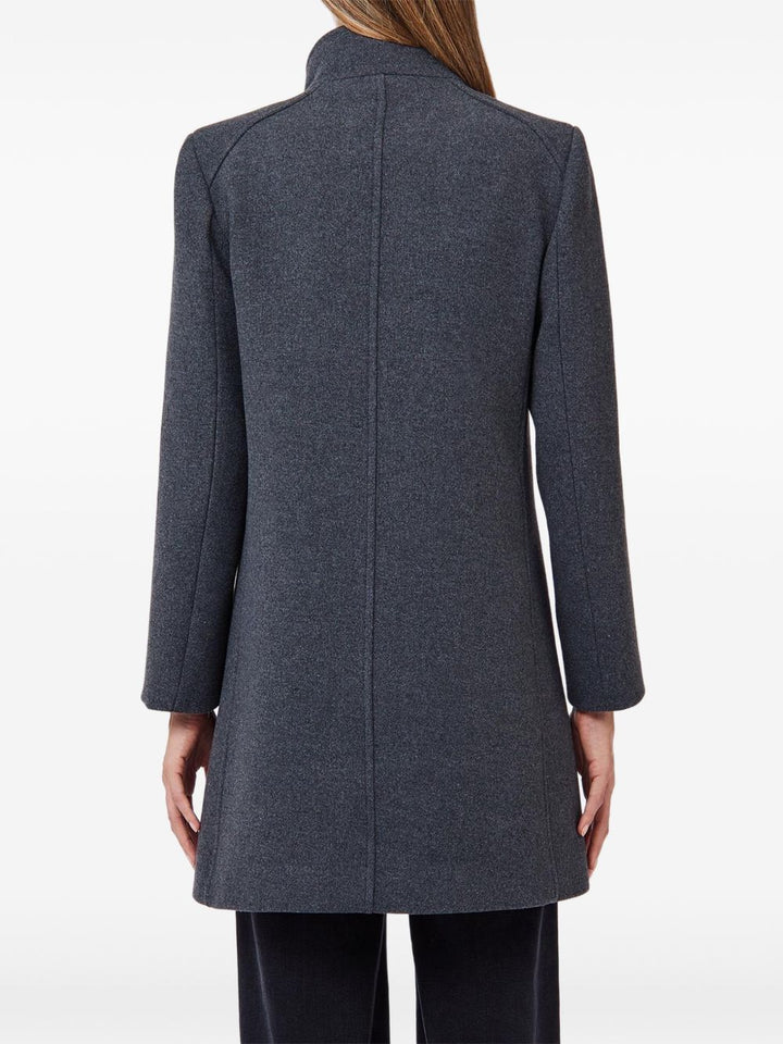 Cappotto midi in tessuto misto lana 
