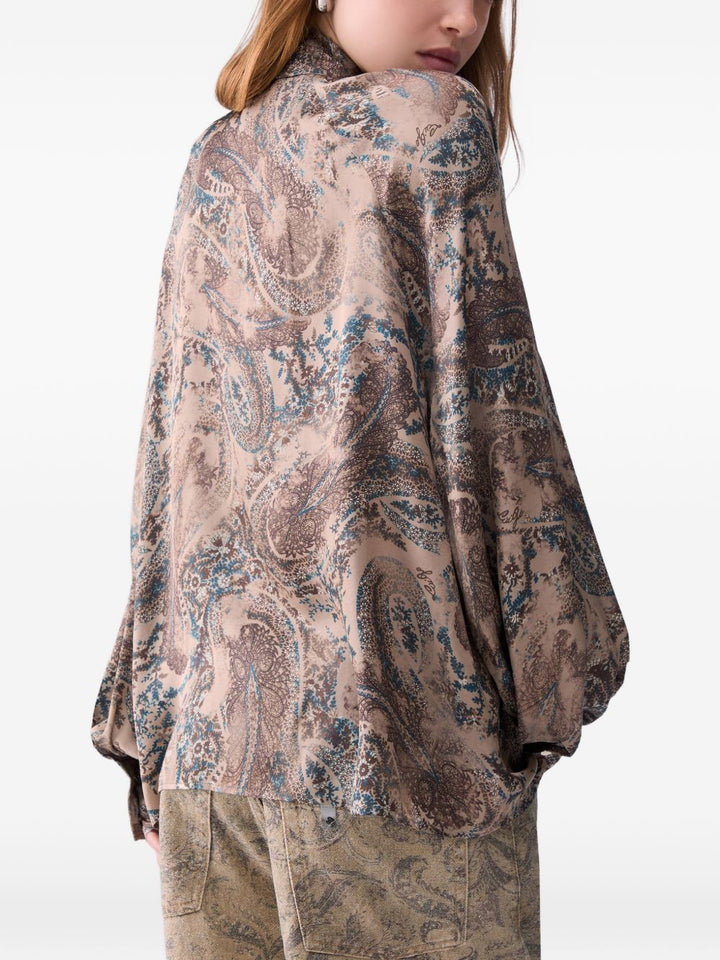 Camicetta in raso stampato 