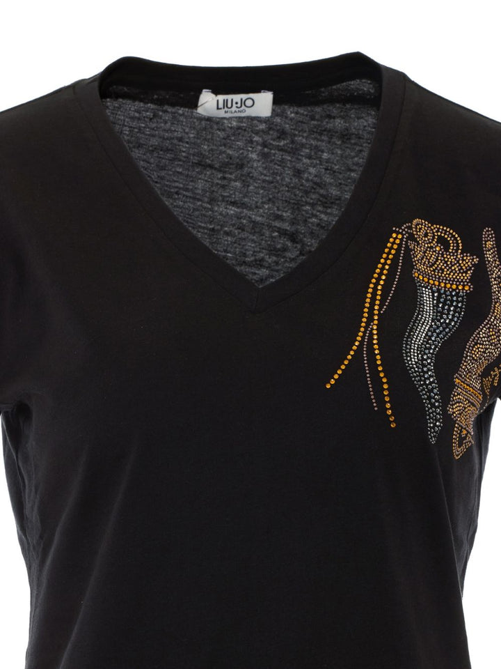 T-shirt con scollo a V 