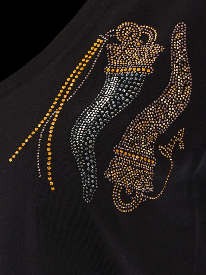 T-shirt con scollo a V 