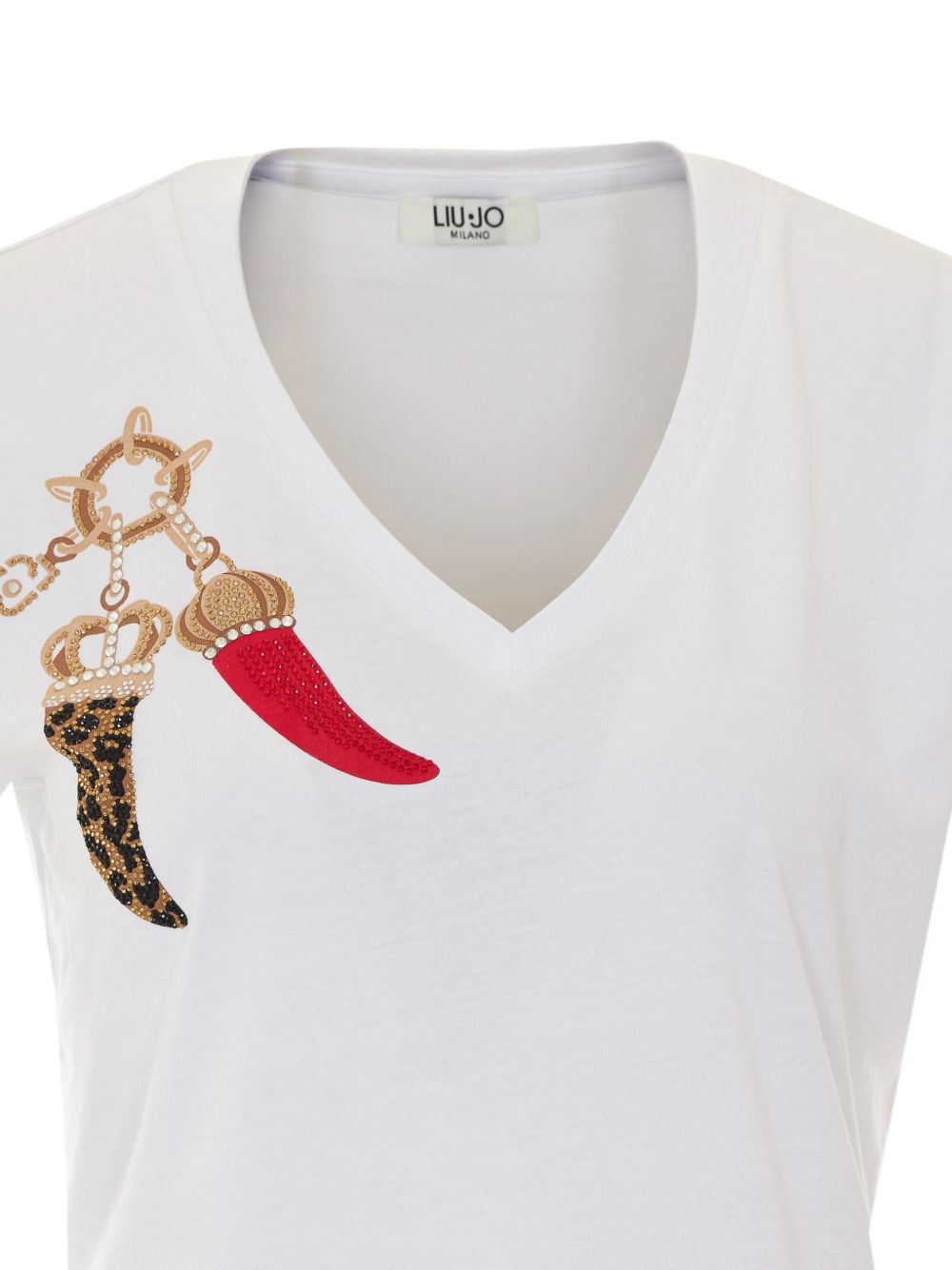 T-shirt con scollo a V 