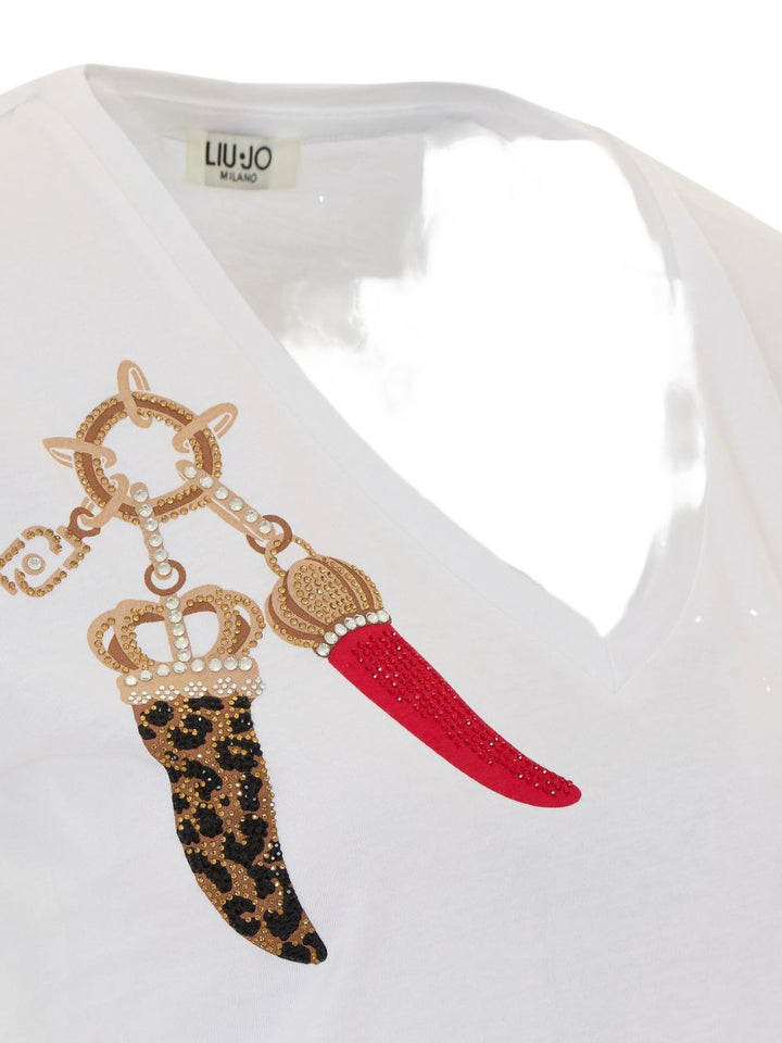 T-shirt con scollo a V 