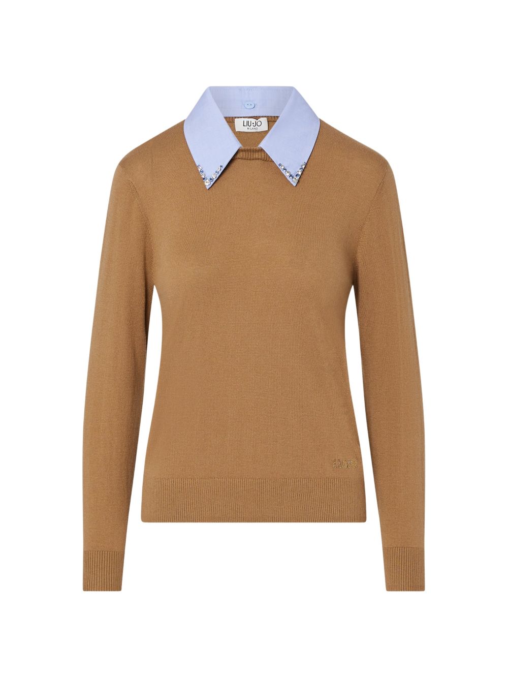 Maglione con colletto decorato 