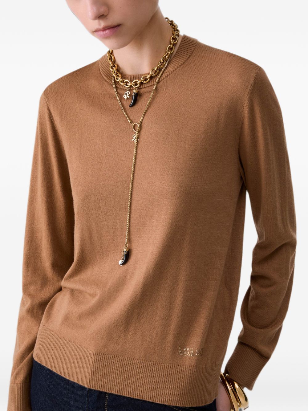 Maglione con colletto decorato 