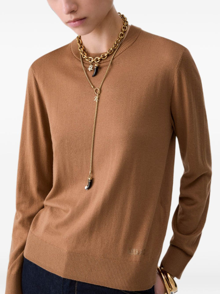 Maglione con colletto decorato 
