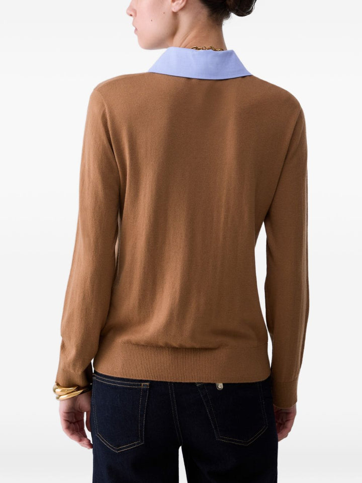 Maglione con colletto decorato 