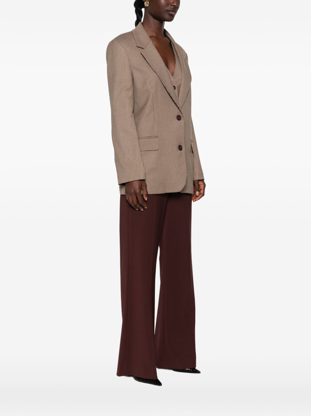 Blazer monopetto in pied de poule 