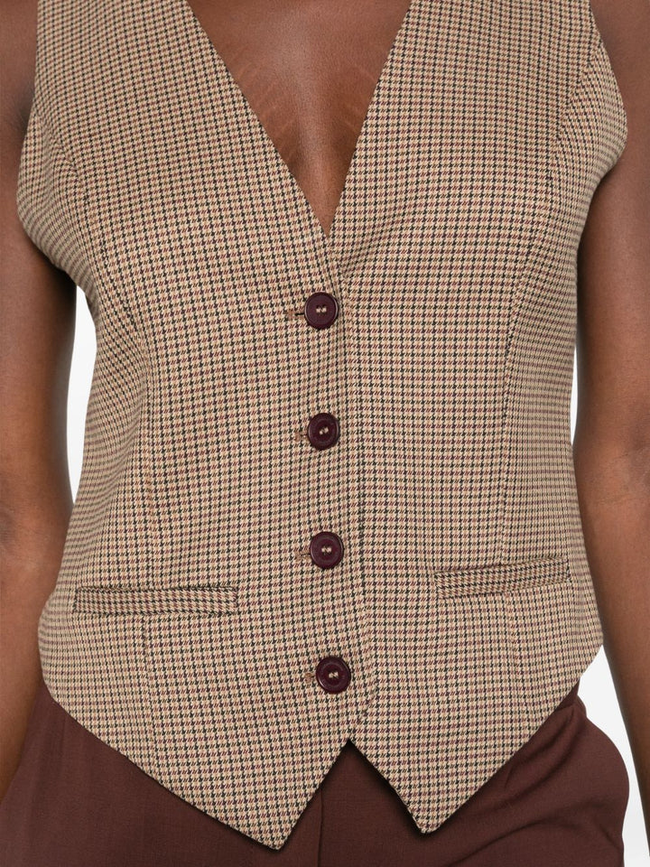 Gilet in pied-de-poule 