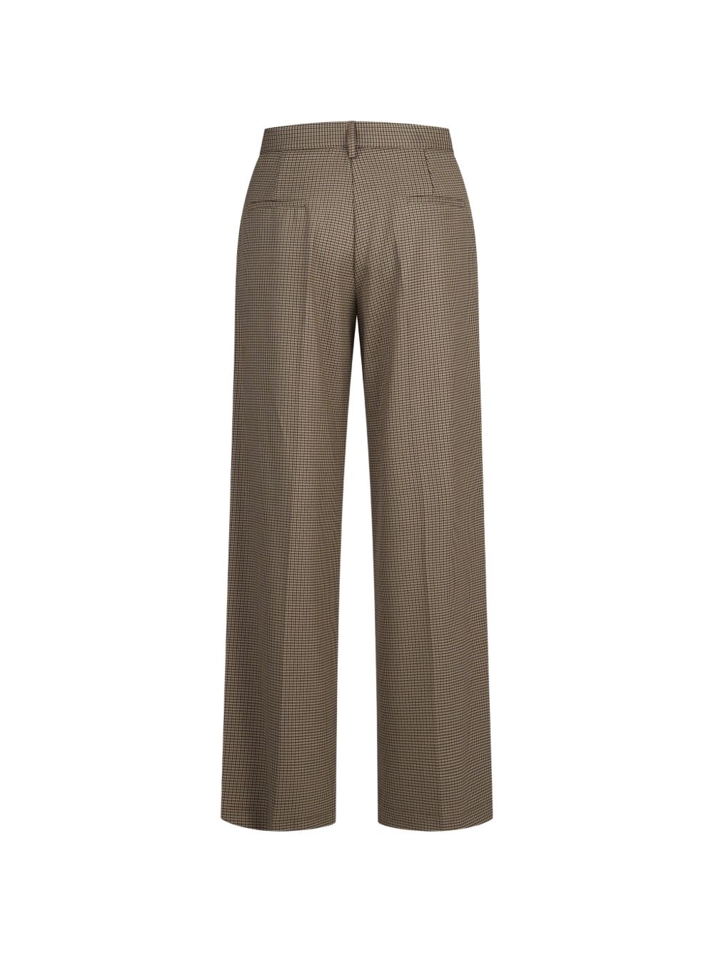 Pantaloni in pied-de-poule con pieghe 
