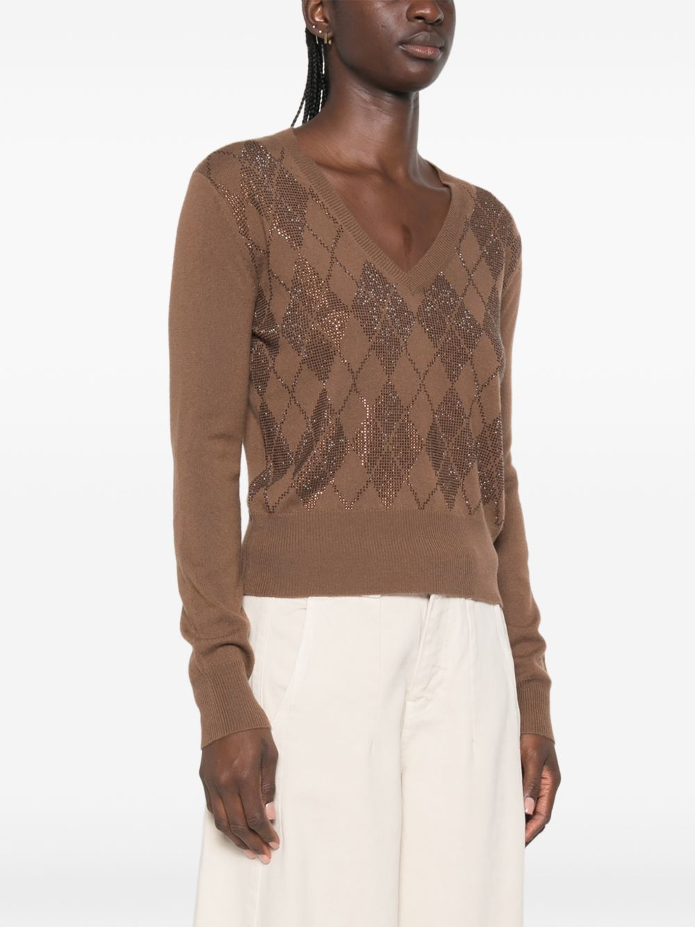 Maglia con scollo a V MSTULITI 