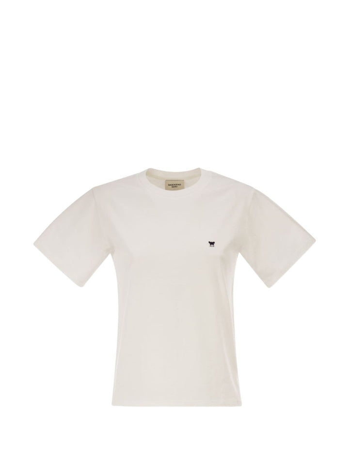 T-shirt con logo ricamato WKDVENACO 