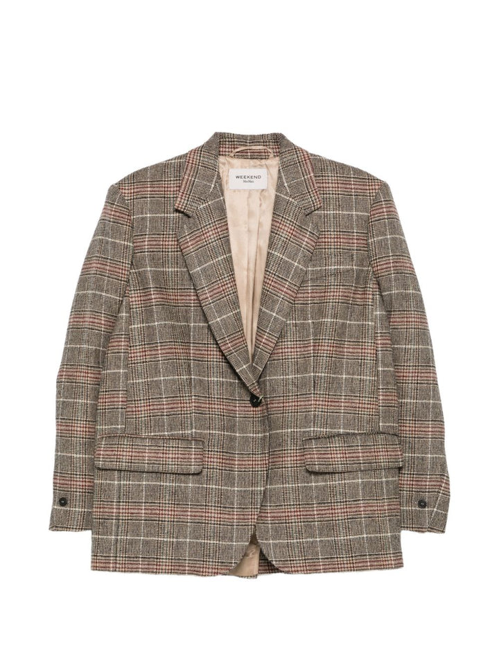 Blazer monopetto a quadri WKDFEBO 