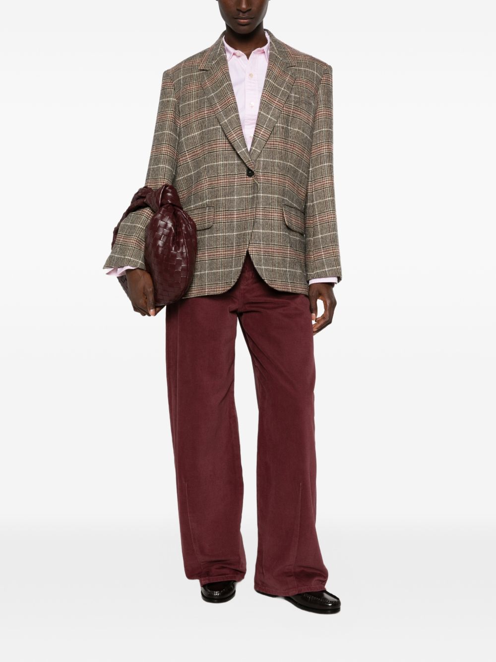 Blazer monopetto a quadri WKDFEBO 