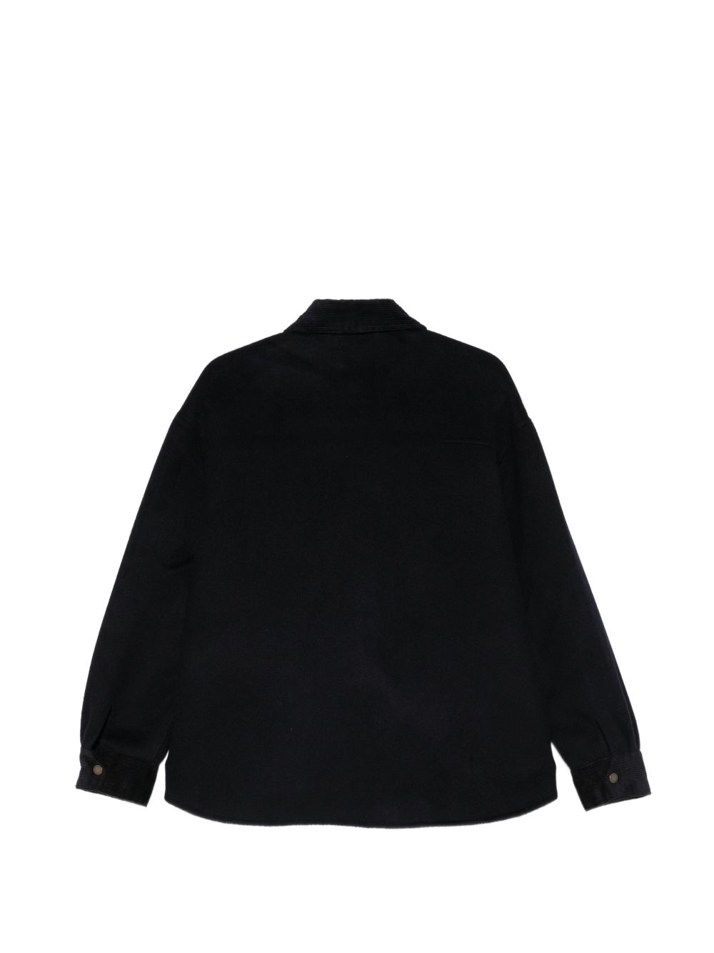 Giacca camicia con collo a coste 