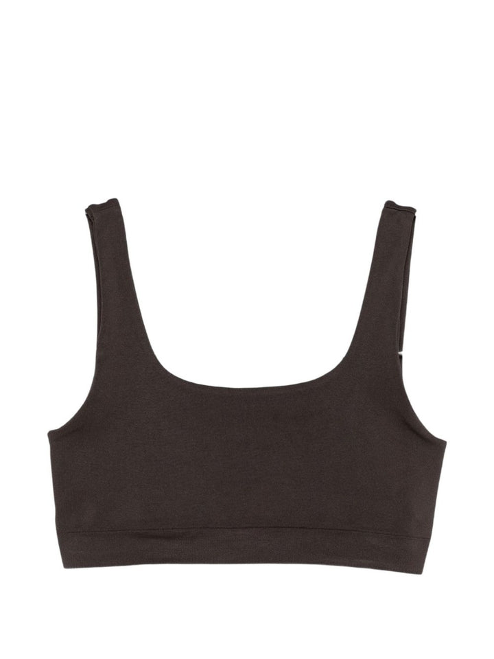 Top crop con applicazione logo 