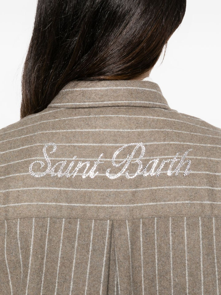 Camicia con motivo a righe 