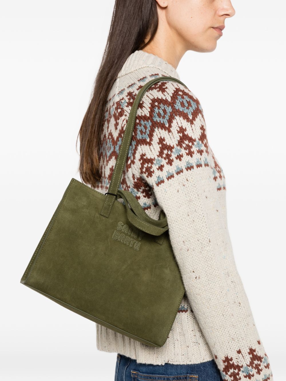 Borsa tote midi Jour in pelle scamosciata 