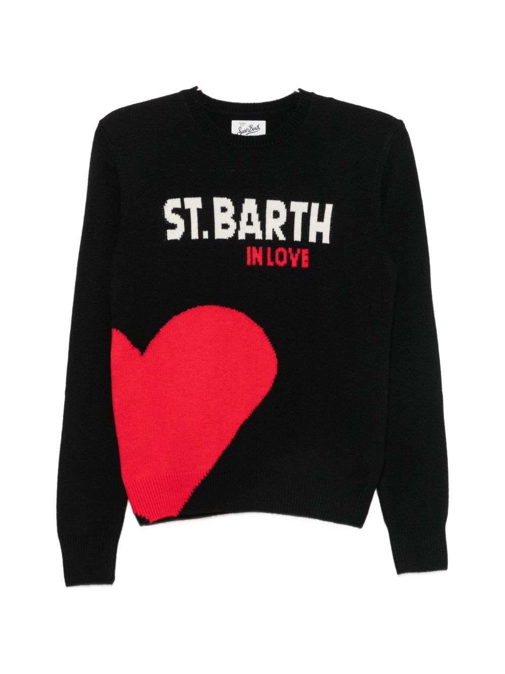 Maglione con intarsio a cuore 