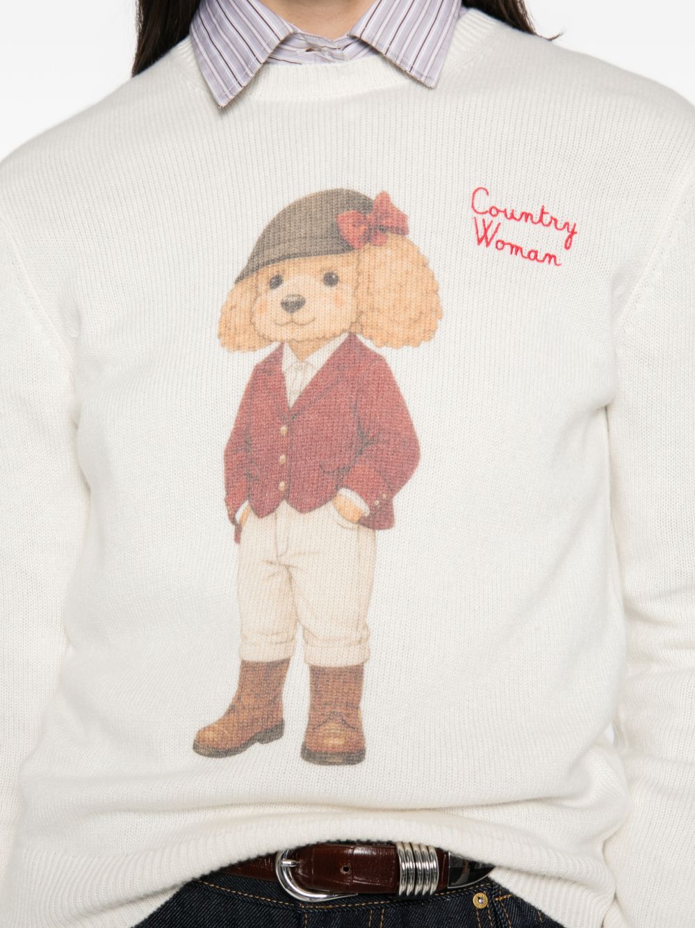 Maglione con intarsio 