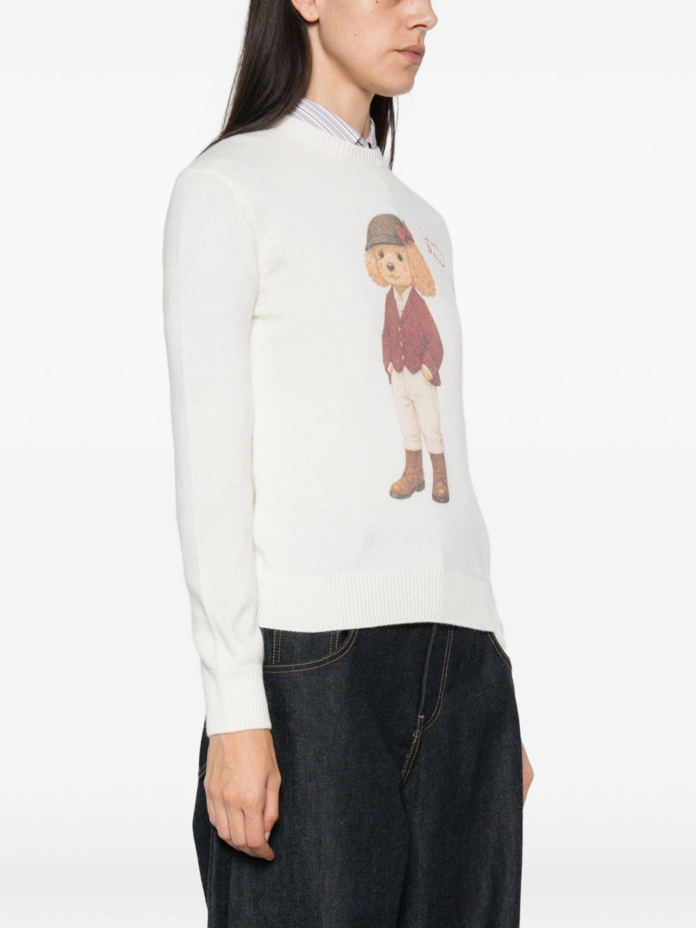Maglione con intarsio 