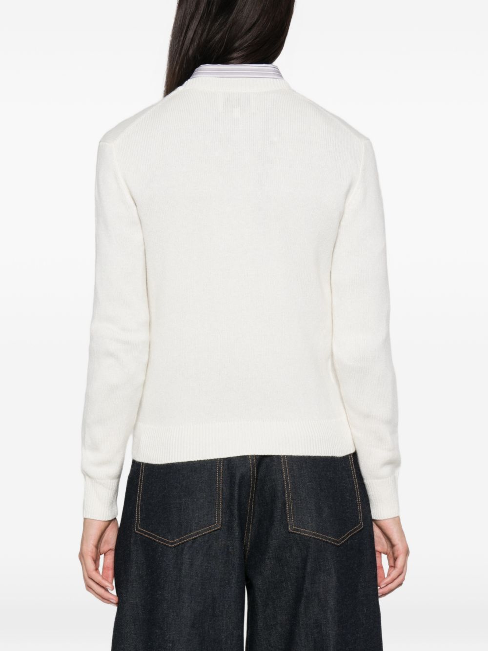 Maglione con intarsio 