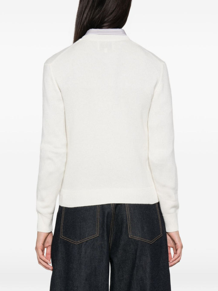 Maglione con intarsio 