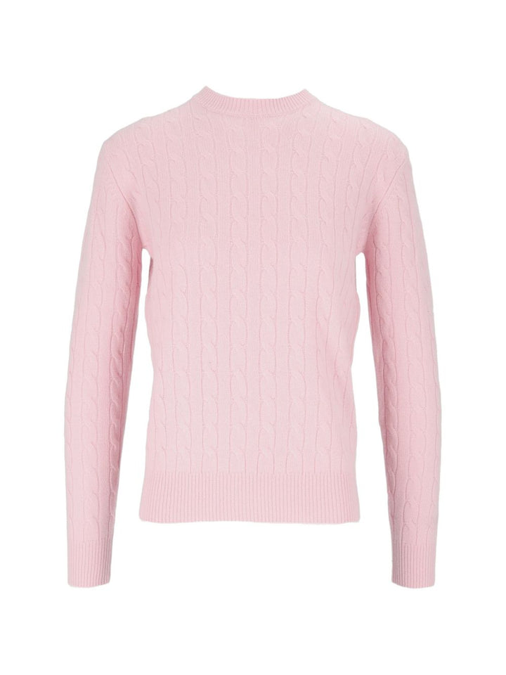 Maglione con lavorazione intrecciata 