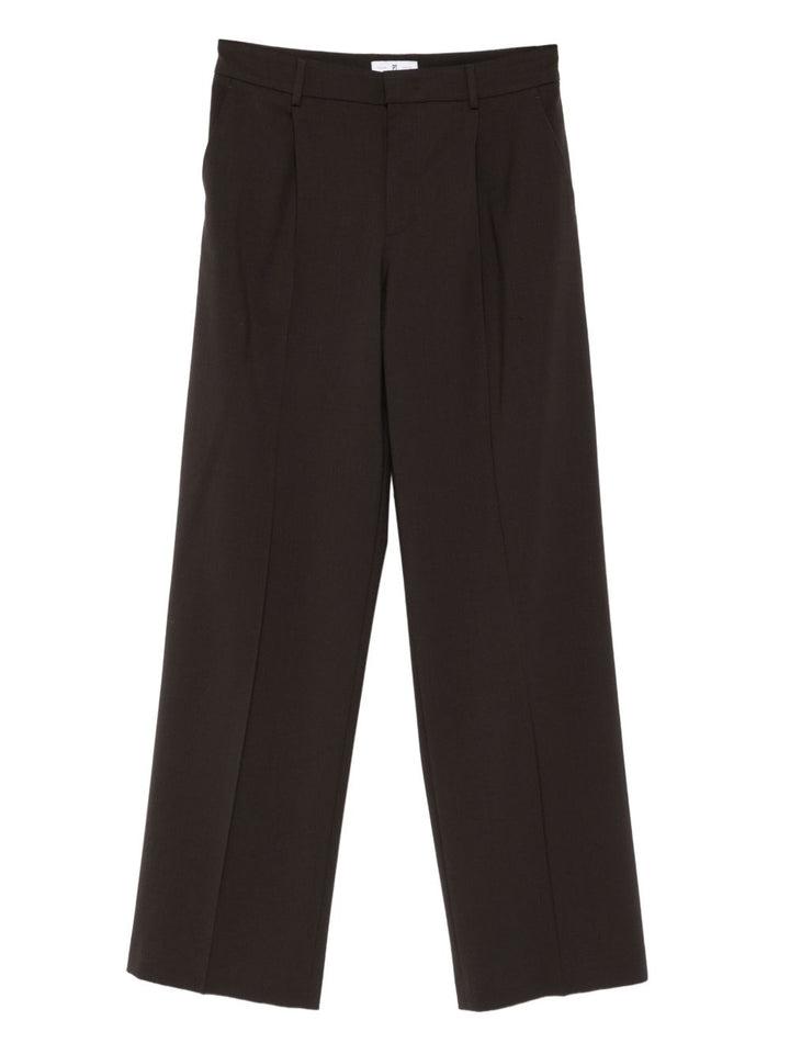 Pantaloni dritti in misto lana 