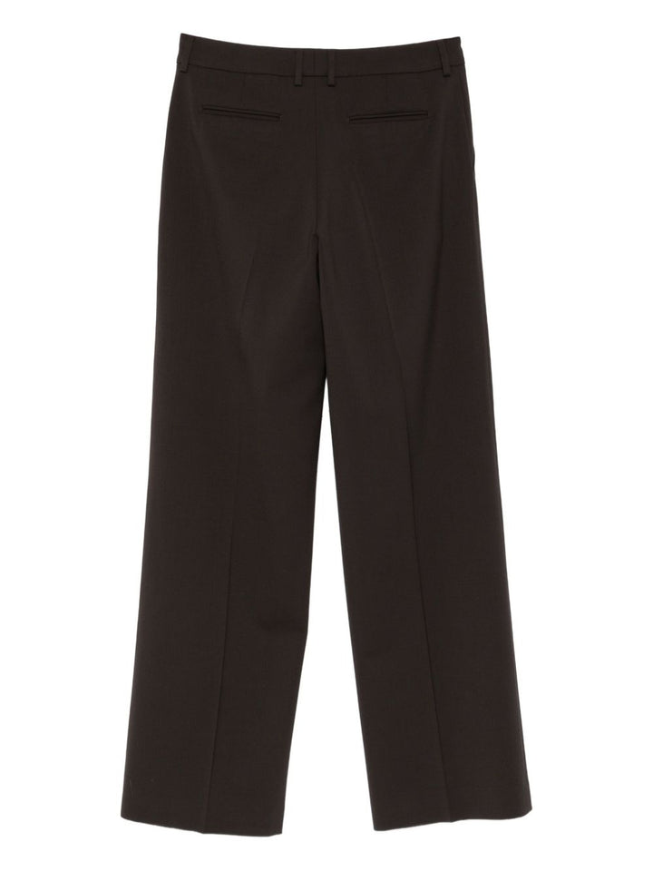Pantaloni dritti in misto lana 