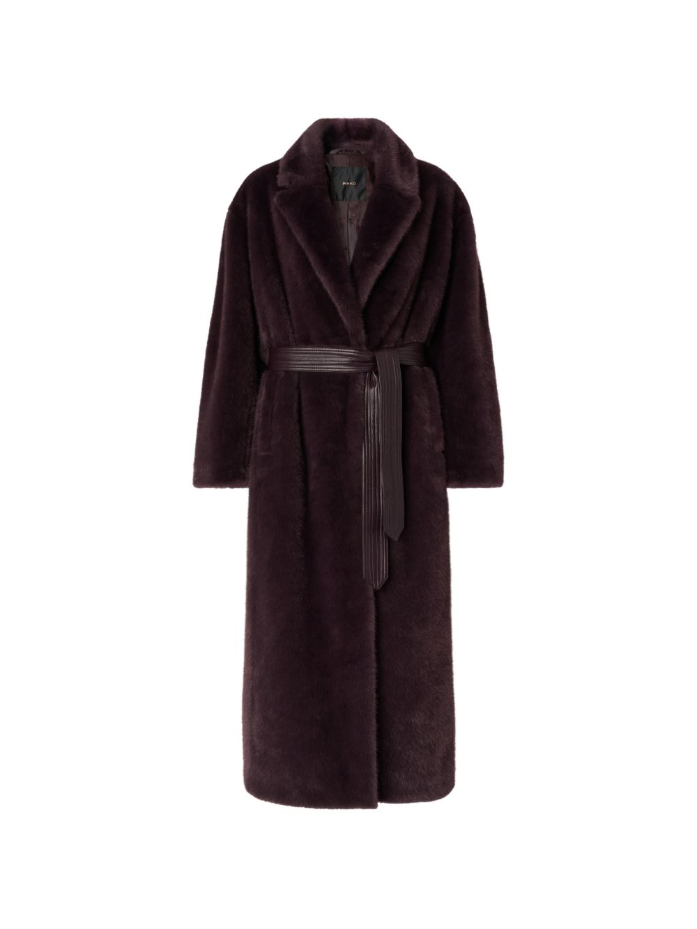 Cappotto lungo in ecopelliccia 