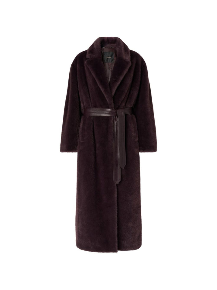 Cappotto lungo in ecopelliccia 