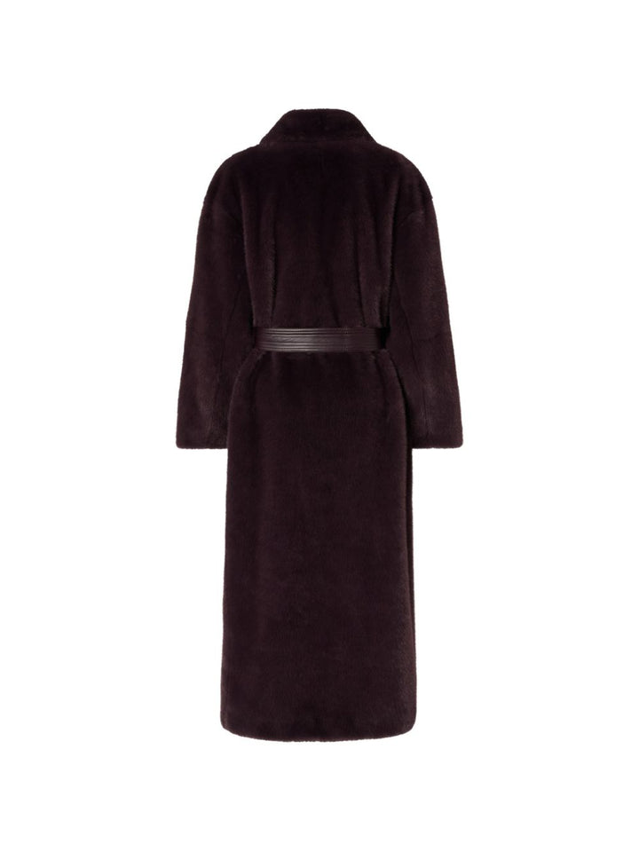 Cappotto lungo in ecopelliccia 
