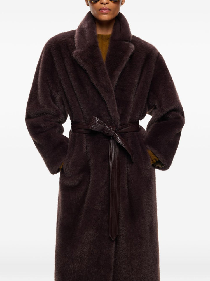 Cappotto lungo in ecopelliccia 