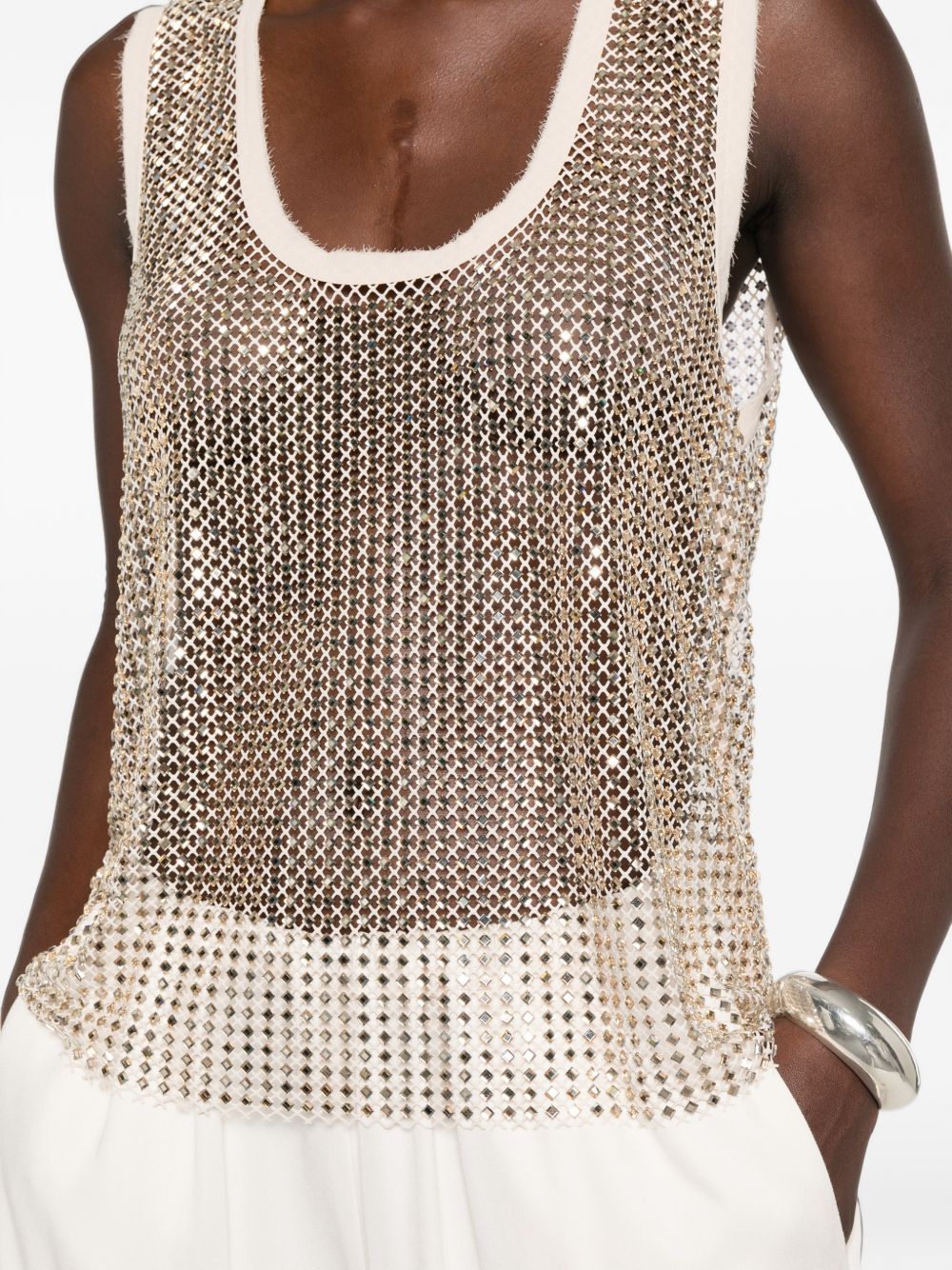 Canotta Dyane con strass 