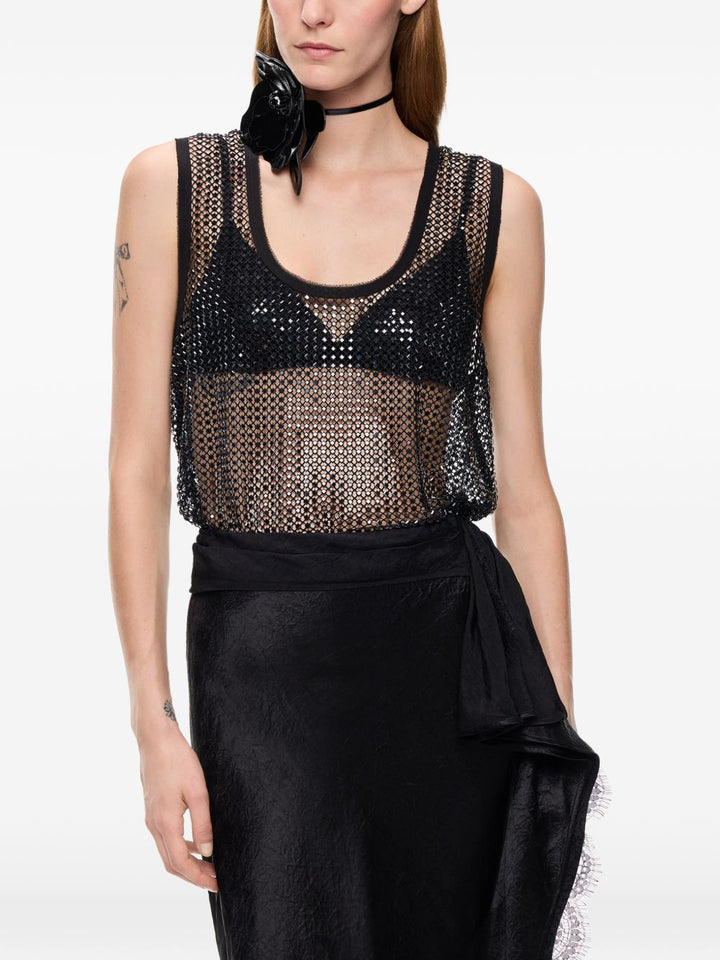 Canotta Dyane con strass 