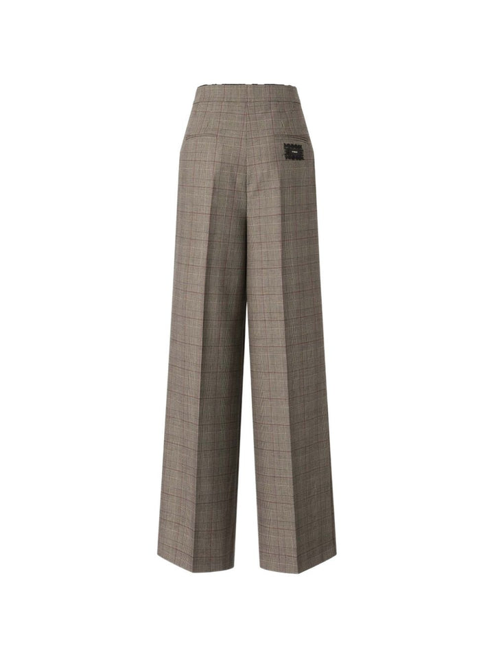 Pantaloni Plumeria ampi a quadri 