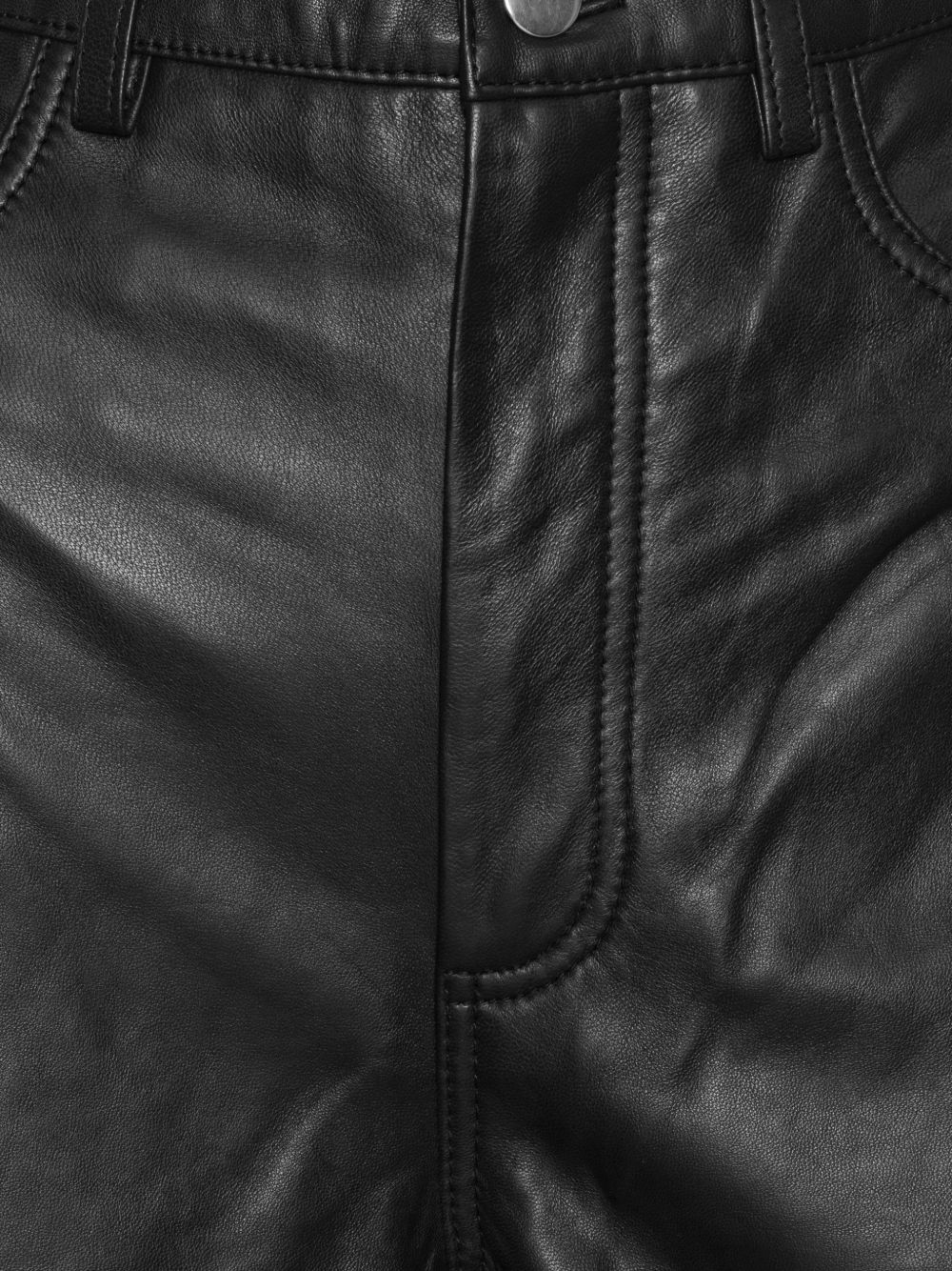 Pantaloni cargo in pelle 