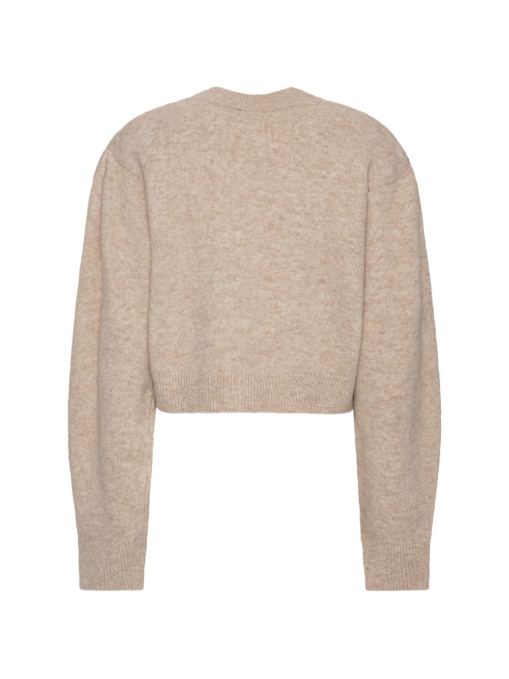 Cardigan beige a fiori 