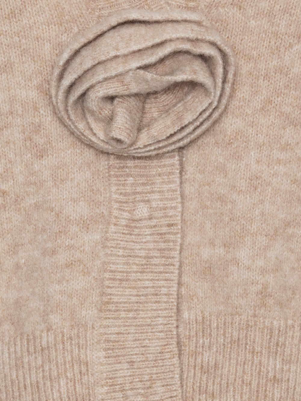 Cardigan beige a fiori 