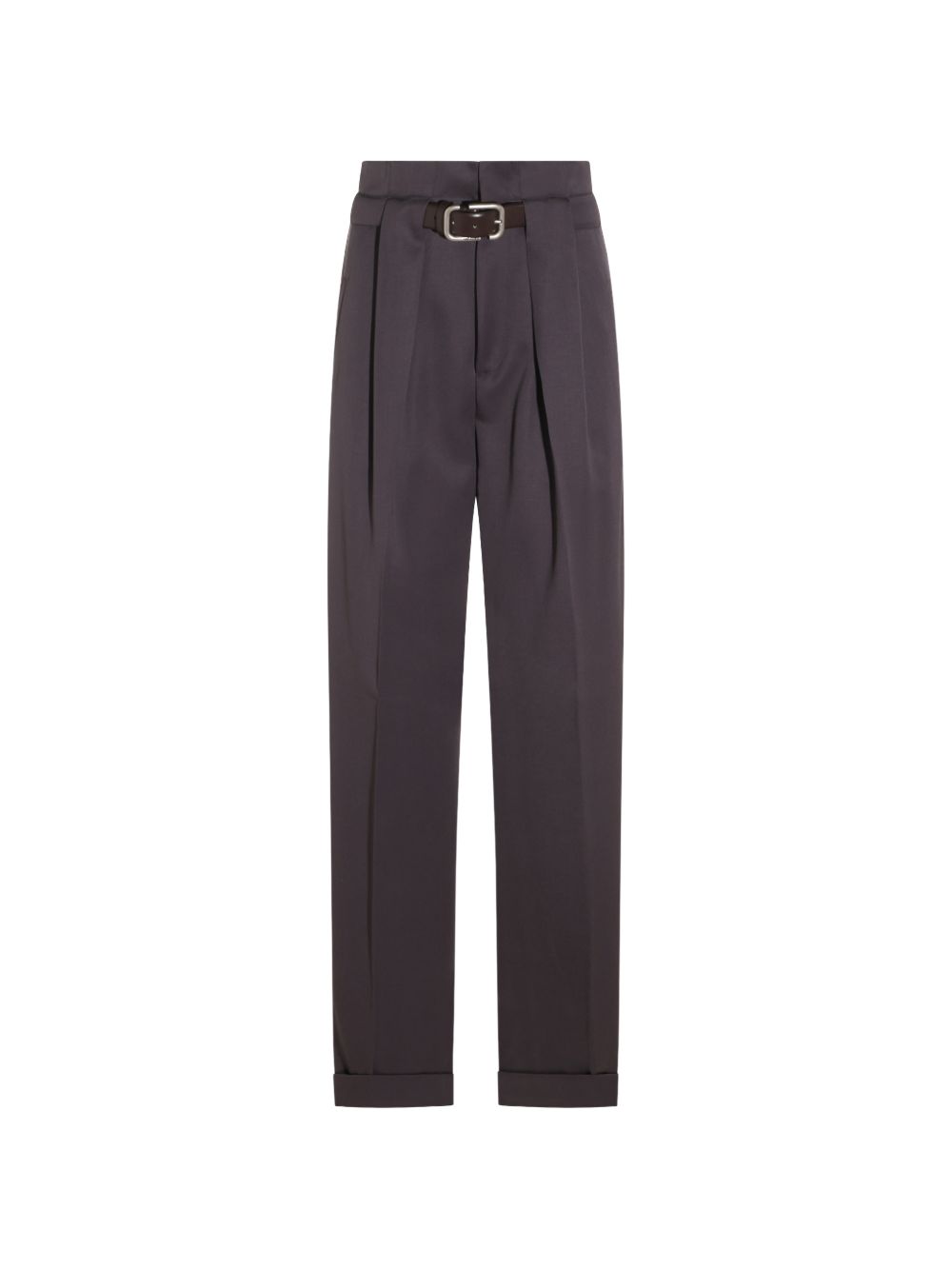 Pantaloni con cintura e pieghe 